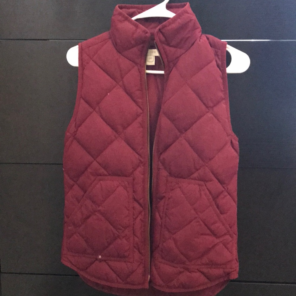 Maroon J Crew Vest
